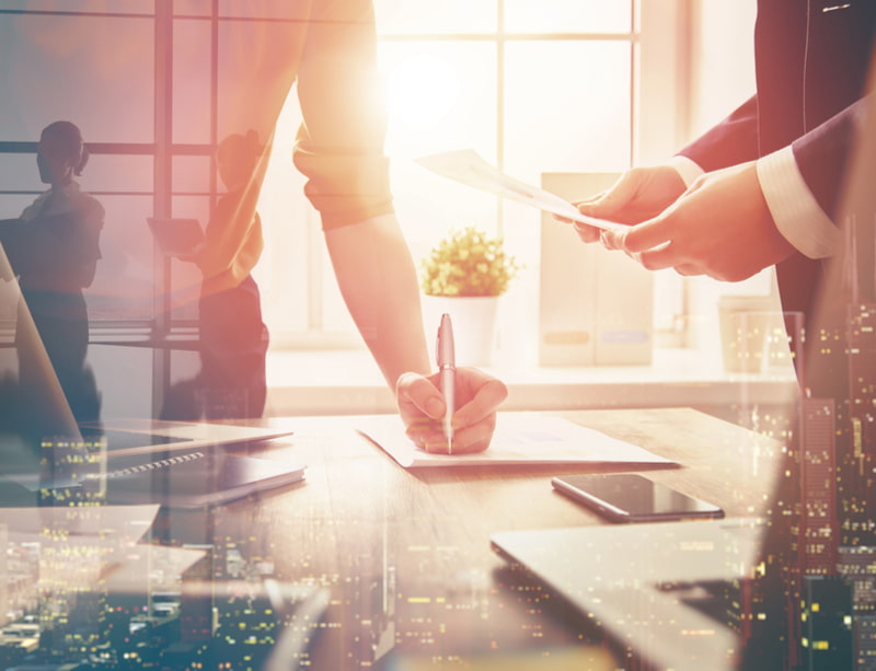 Business partner working in the office